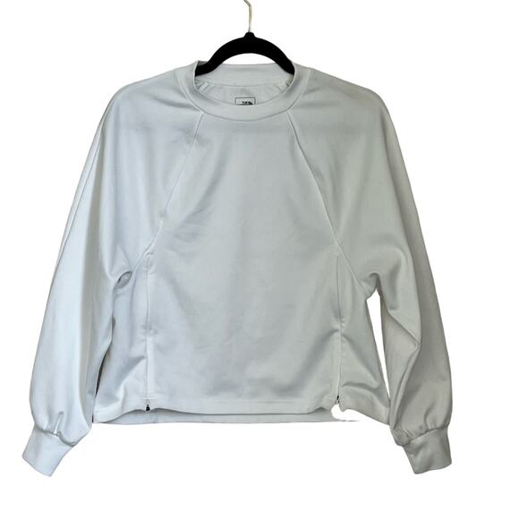 The North Face Women's Sweat Shirt Size XS White Long Sleeve Crew Neck Flash Dry - Picture 1 of 7